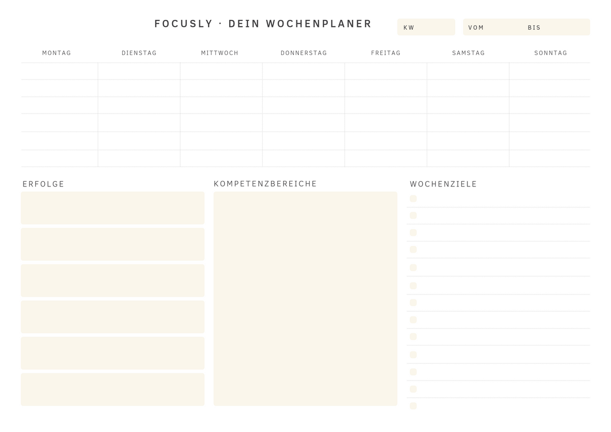 Wochenplaner